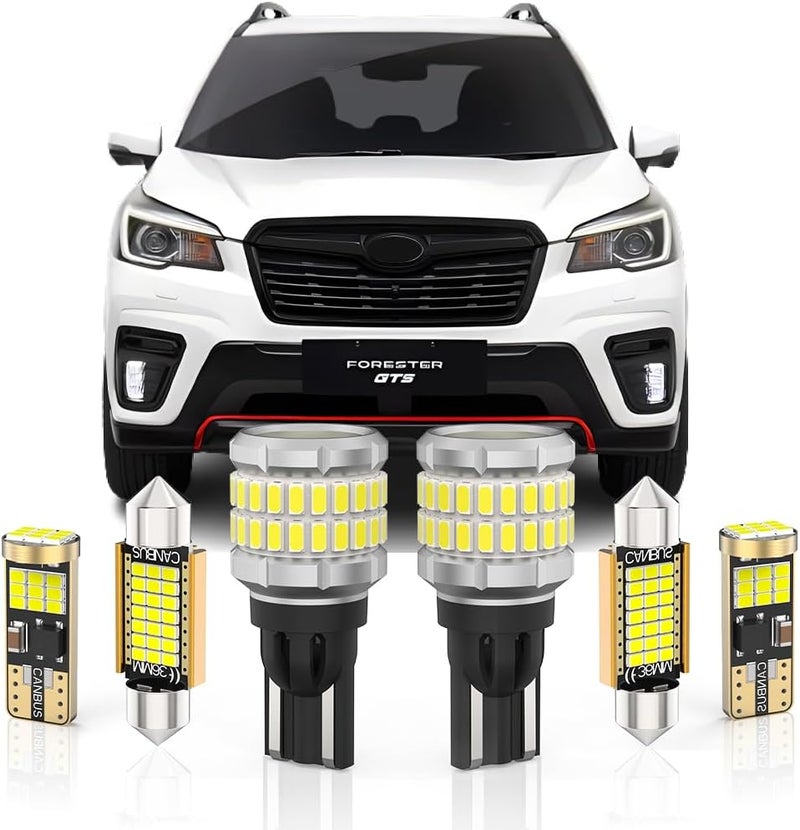 BMT xms LED Interior Light Kit Replacement for Subaru Forester 2014-2023,6000K Cool White Car Interior Lights + 912 921 LED Bulb Backup Reverse Light, 12 Pieces - Image 1